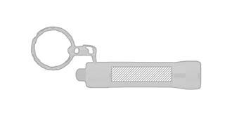 Mini lampe torche en aluminium bicolore Arizona - Marquage Verso