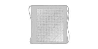 Sac à dos avec cordon de serrage en coton Corio - Marquage Recto