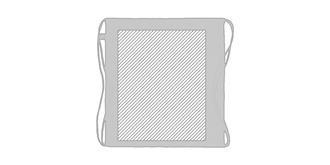 Sac à dos avec cordon de serrage en coton Corio - Marquage Verso