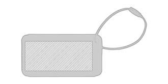 Etiquette à bagages en aluminium avec cordon Tazy - Marquage Verso