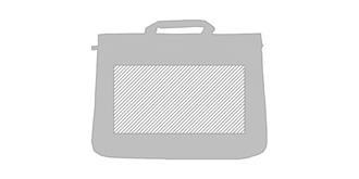 Porte-documents classique en polyester 600D Amand - Marquage Verso