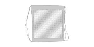 Sac avec cordon en coton écologique Thousand - Marquage Verso