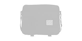 Porte-documents en PET avec bandoulière Flatta - Impression à l'intérieur