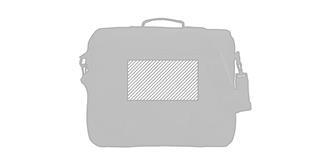 Porte-documents en PET avec bandoulière Flatta - Marquage Recto