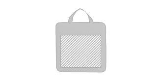 Coussin non-tissé en polypropylène Enjoy - Marquage Verso