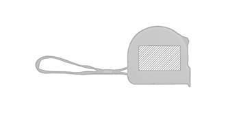 Mètre ruban 2 m. en ABS boîtier en métal Malow - Marquage Recto