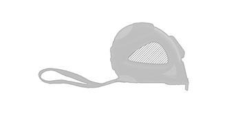 Mètre ruban 3 m en matière ABS souple Divat - Marquage Recto