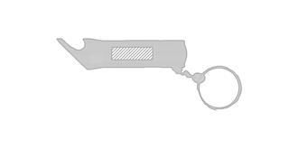 Lampe torche porte-clés en métal Titop - Impression Droite