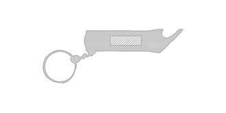 Lampe torche porte-clés en métal Titop - Impression Gauche