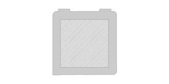 Miroir magnétique double face en ABS Gloss - Marquage Recto