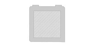 Miroir magnétique double face en ABS Gloss - Marquage Verso