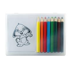 OBG PUB - Set crayons de couleur avec dessin à colorer Récré