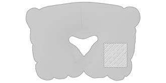 Set oreiller, masque, bouchons en PVC Pulse - Impression Gauche