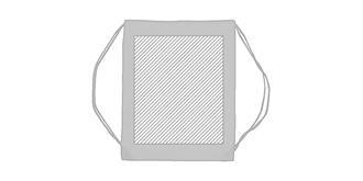 Sac à dos à cordon en polyester Shooper - Marquage Recto