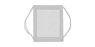 Sac à dos à cordon en polyester Shooper - Marquage Verso