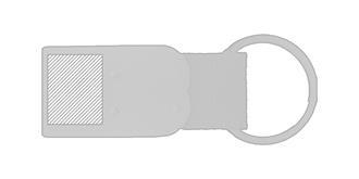 Porte clef cœur en métal design chic Smail - Marquage Verso