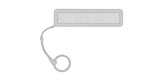 Slim PowerBank 2200 mAh avec porte-clef Maxi - Impression Droite