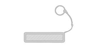 Slim PowerBank 2200 mAh avec porte-clef Maxi - Marquage Recto