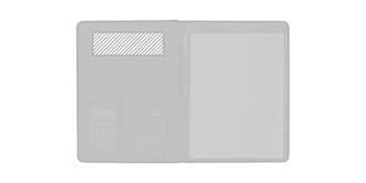 Conférencier format A4 en PU avec calculatrice Nod - Impression à l'intérieur