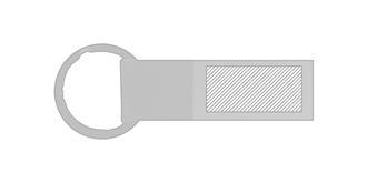 Porte-clés résistant en PU et métal Tango - Marquage Recto