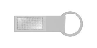 Porte-clés résistant en PU et métal Tango - Marquage Verso