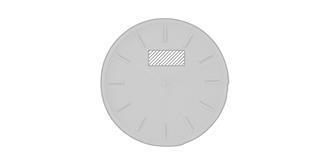 Horloge murale en polyéthylène (PE) Coss - Impression Haut