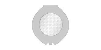 Double miroir en aluminium Soran - impression sur couvercle