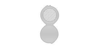 Double miroir en aluminium Soran - Impression Haut