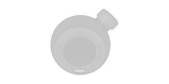 Horloge à énergie liquide design particulier Dropp - Impression avant en bas