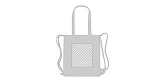 Sac à dos écologique en coton recyclé Fenid - Marquage Recto