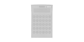 Calculatrice 12 chiffres en ABS Basil - impression avant coté droite