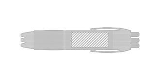 Stylo bille avec grip caoutchouc en ABS Mano - Marquage autour