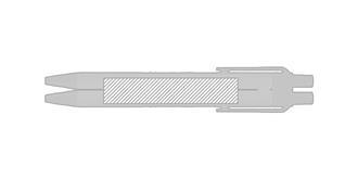 Stylo à bille en matière recyclé bicolore Cartoun - Marquage autour