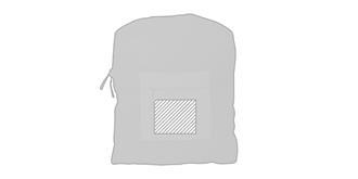 Sac à dos chic de teinte bicolore en coton Armelo - Marquage Recto