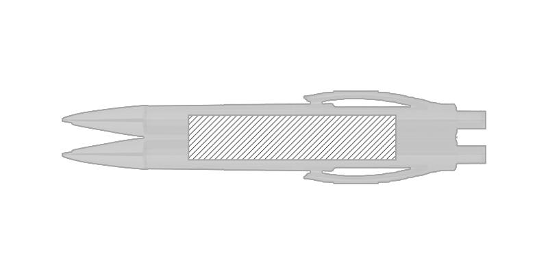 Stylo bille corps transparent coloré en ABS Lune - Marquage autour