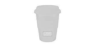 Gobelet en verre 350 ml Glaces - Impression avant en bas