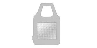Grand sac shopping en polyester recyclé Ash - Marquage tranche avant