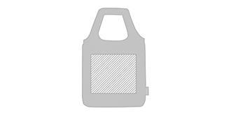Grand sac shopping en polyester recyclé Ash - Marquage tranche arrière