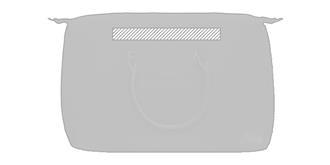 Sac week-end en toile 340gr/m² en coton Nice - Impression avant en haut