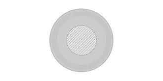 Chargeur forme arrondi matière recyclé Platonique - Impression Haut