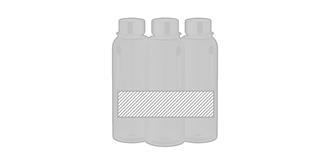 Bouteille 500ml en RPET transparent Spark - Marquage autour