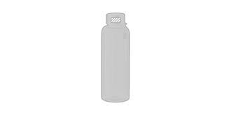 Bouteille 500ml en RPET transparent Spark - impression sur couvercle