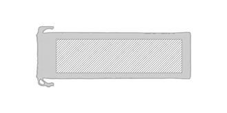 Couverts à salade en bambou dans une pochette Caen - Marquage Recto