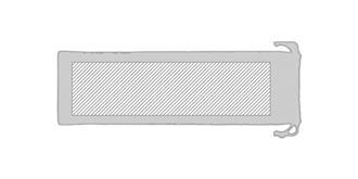 Couverts à salade en bambou dans une pochette Caen - Marquage Verso