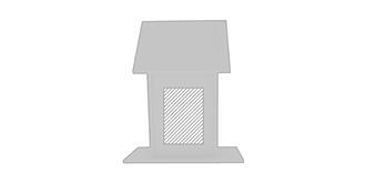 Nichoir en bois recyclé couleur naturel Nido - Impression Gauche