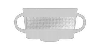 Mug à sublimation en céramique avec cuillère Konit - A l'avant