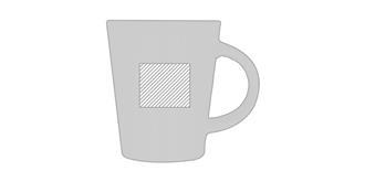 Mug à sublimation en céramique avec cuillère Konit - Impression Droite