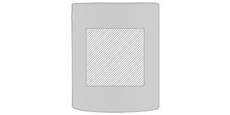 Mug en céramique coloré extérieur en blanc Colly - A l'avant