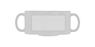 Mug en céramique coloré extérieur en blanc Colly - Marquage autour