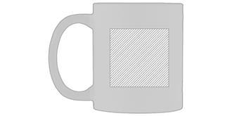 Mug en céramique coloré extérieur en blanc Colly - Marquage Recto